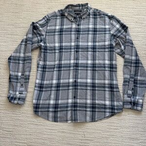 Banana Republic Men's Gray Plaid Shirt